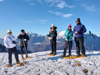 Ruta con raquetas de nieve en los valles de Valsassina 2h30