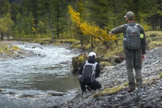 Día completo de pesca en los Alpes occidentales.