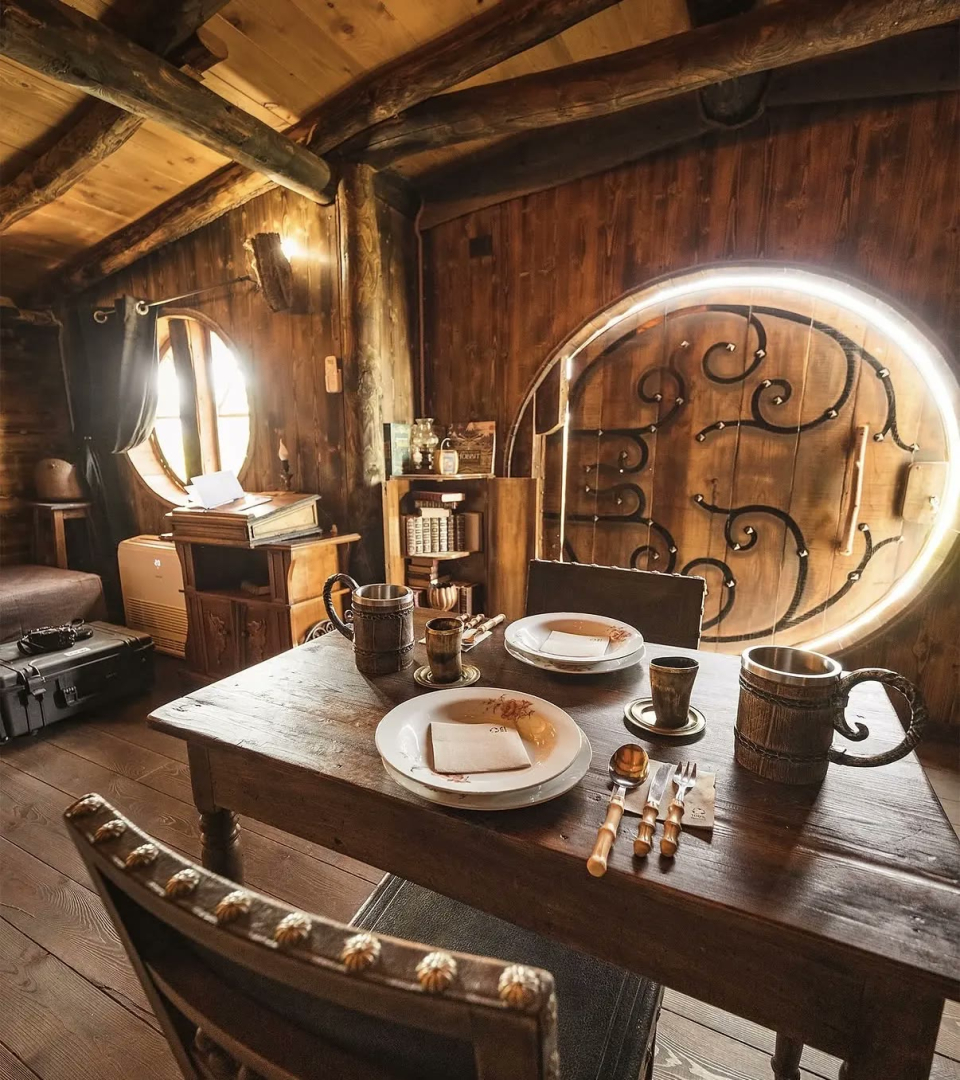  La mesa puesta en la Casa Hobbit 