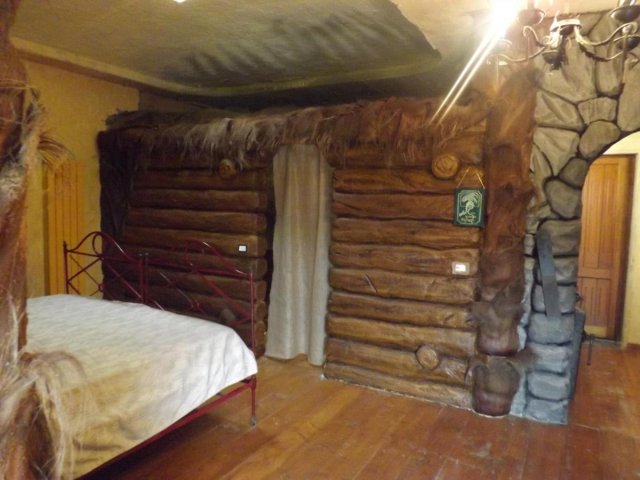  La habitación con las paredes de troncos 