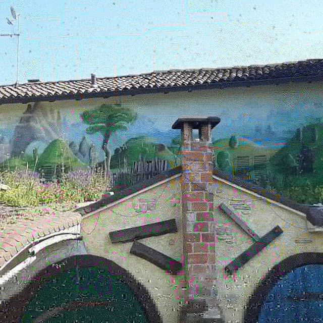  La casa Hobbit con el mural 