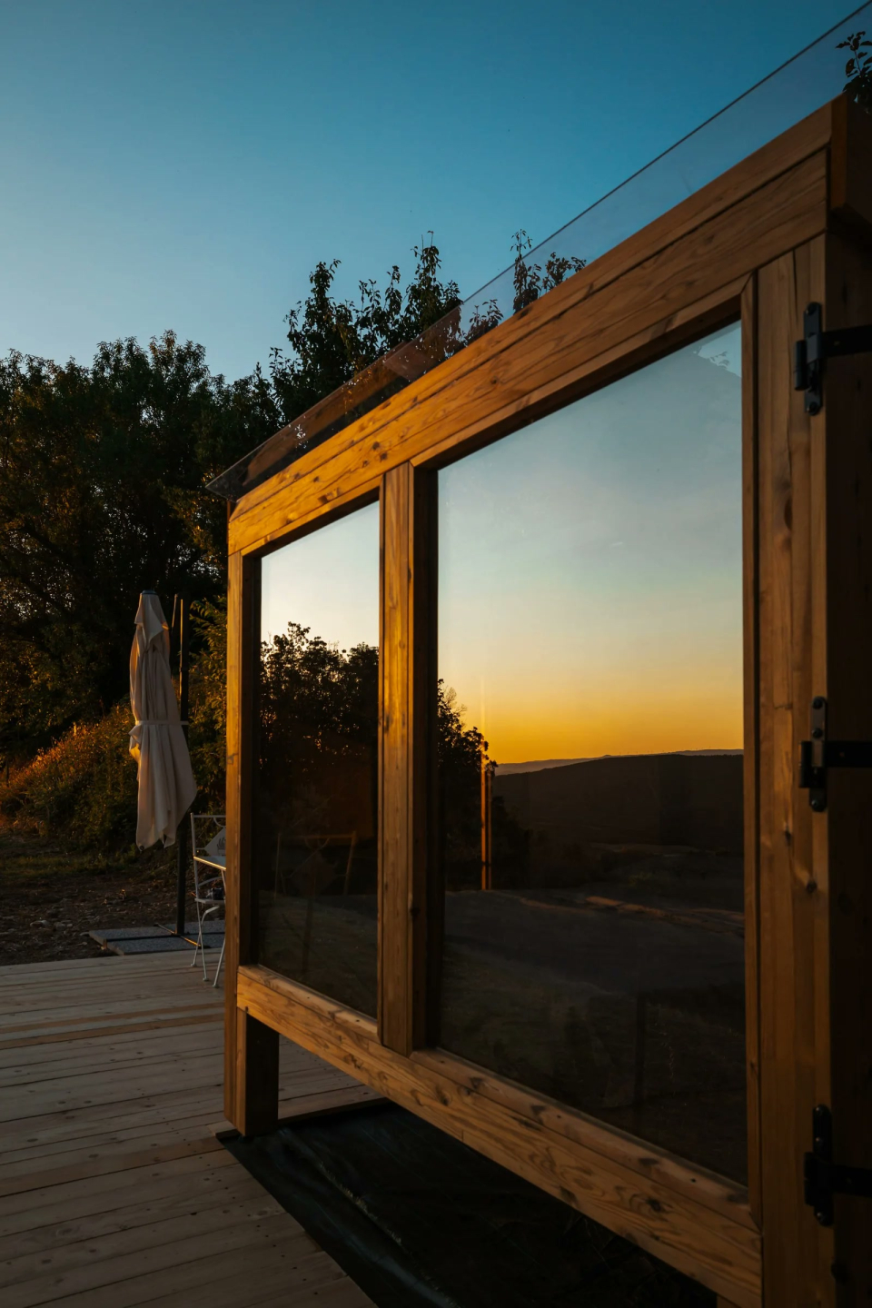  La puesta de sol reflejada en las ventanas de Gambassi Terme 