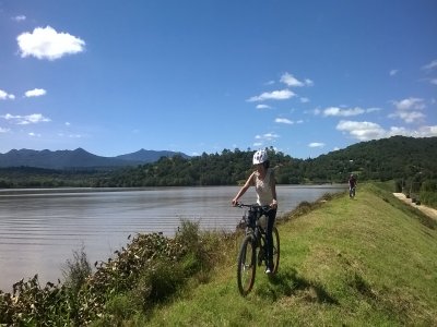 Percorso in bicicletta verso Presa San Antonio a Huasca