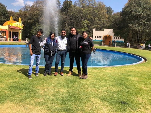 Disfrutando de las instalaciones