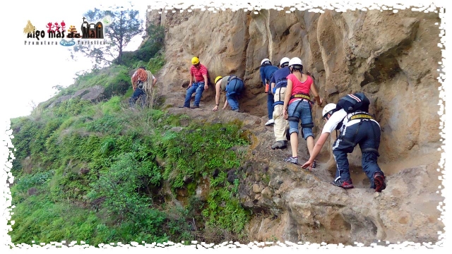  Rappel 25 and 35 meters. Ascent 