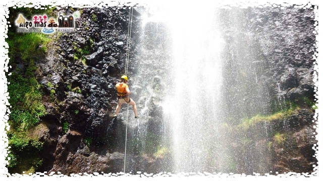  Rappel 70 meters Waterfall. Descent 