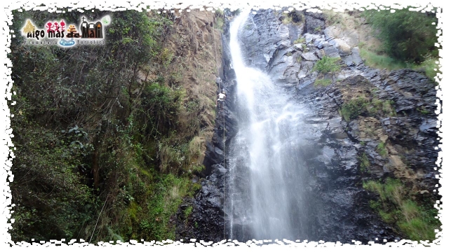  Rappel 70 meters Waterfall. Descent 