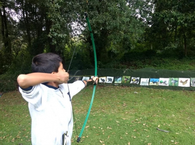 Disparando a las dianas dibujadas