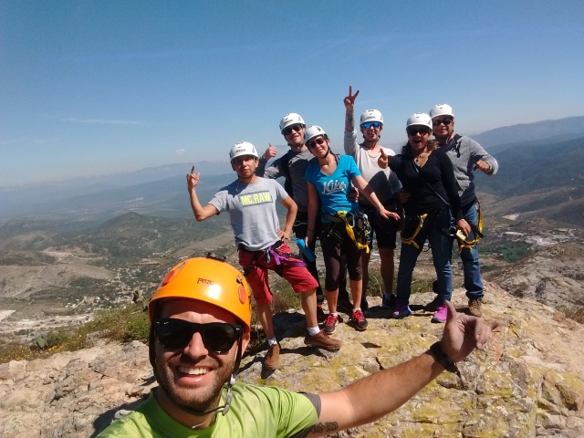  Comemorando a chegada ao topo 