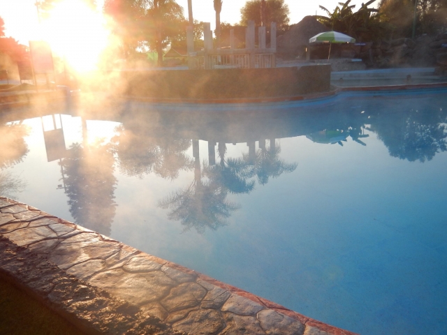  Em um dos piscinas incríveis do parque