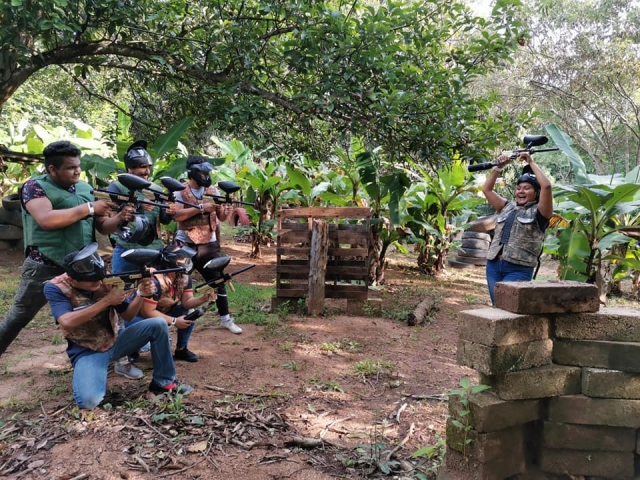 Equipo ganador de paintball