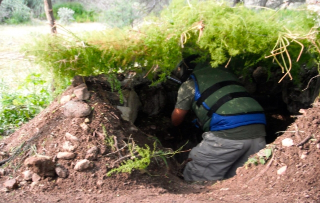 In the trench 