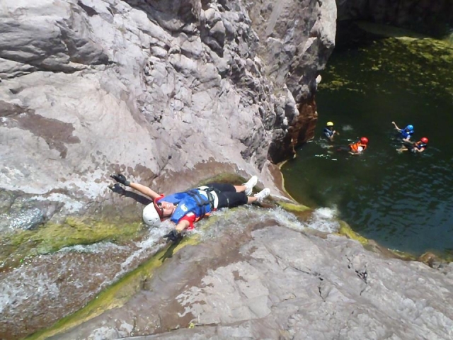 Tobogán en el cañón a 1 de QRO.  