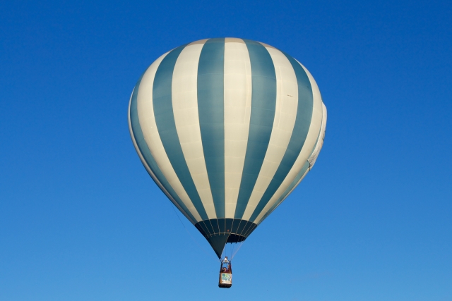 ascending in a balloon 