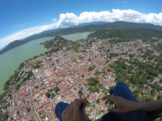 Panoramic view from paragliding 