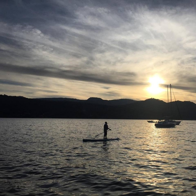 Durante la puesta de sol