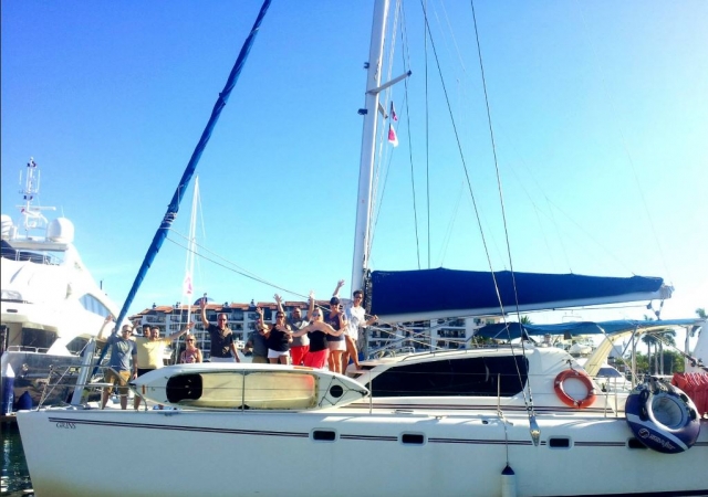  Winken vom Boot in Puerto Vallarta 