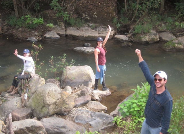  Waving from the river 