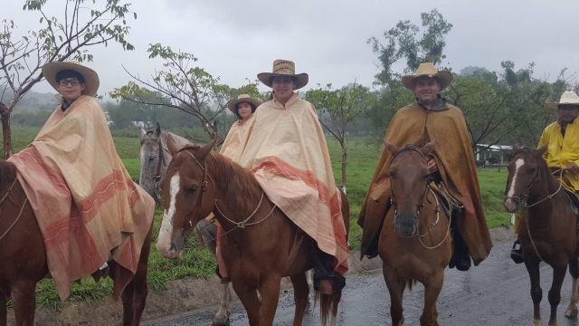horseback riding in the rain 