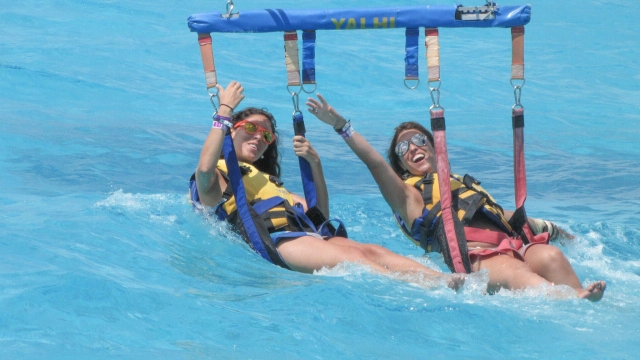  Parasailing with friends is more fun 