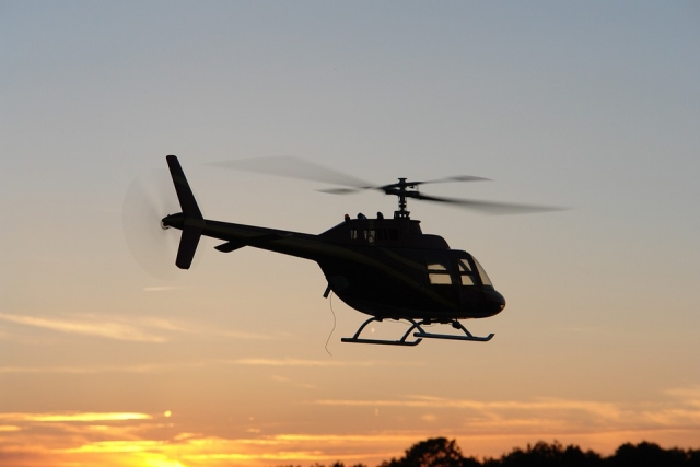  Sunset from a helicopter 