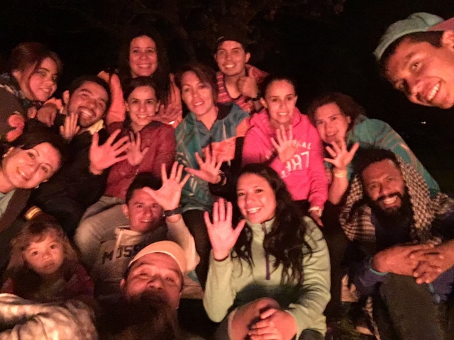 En el campamento nocturno 