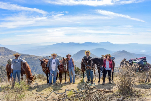  Horseback riding in the mountains