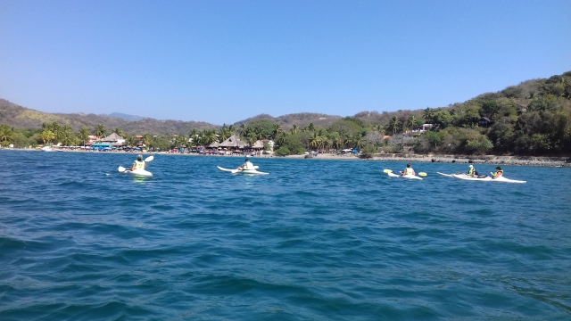 沉浸在温暖的海水中 