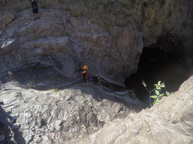  Slide into the cave 