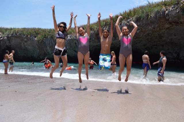 Los peques tambien visitan la isla