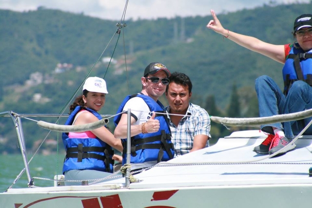 Group of employees during the regatta 
