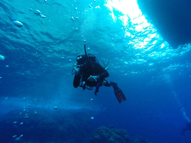  海底深处令人难以置信的景观。 
