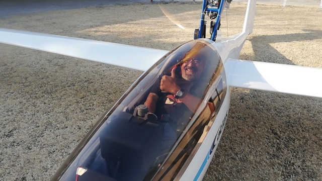  On board the ultralight 