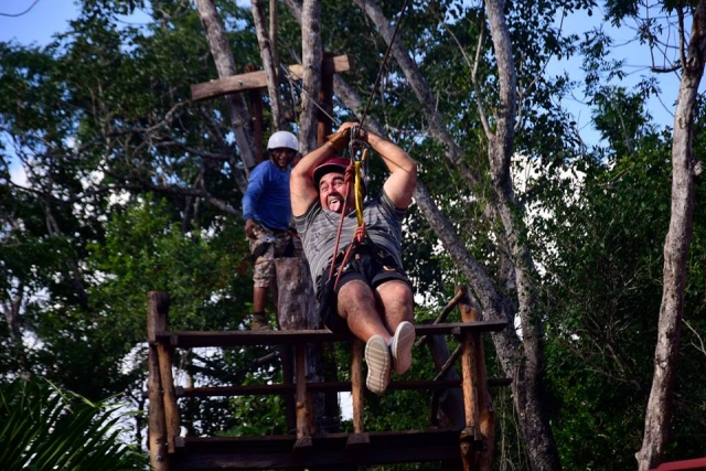 La velocidad de la tirolesa