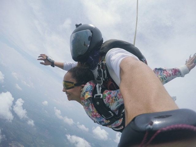 Saut en parachute tandem 
