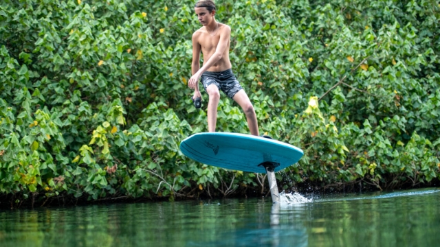 Flying on the board 