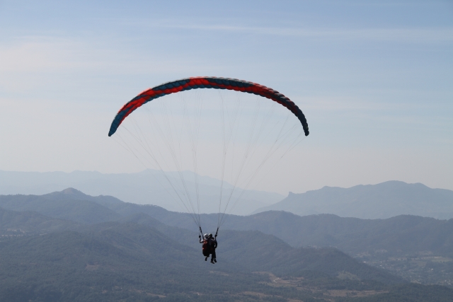  Landscape with paragliding 