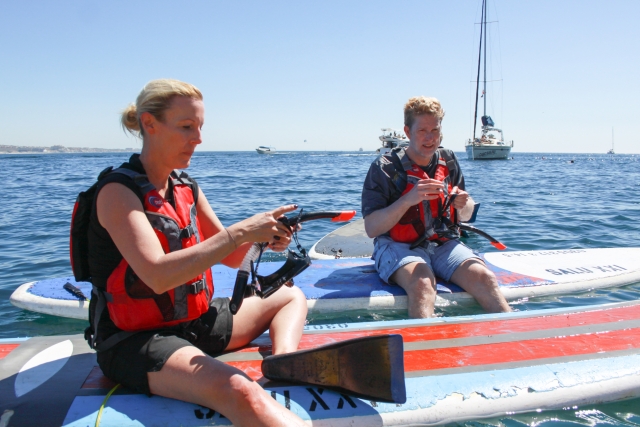  Placing the snorkel equipment