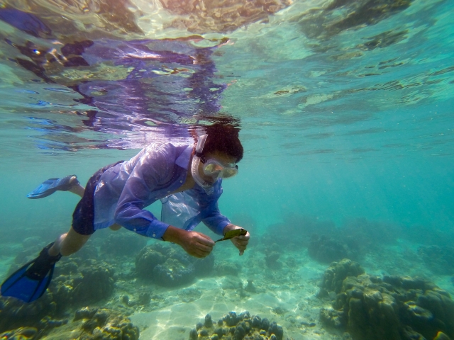 Haciendo snorkel