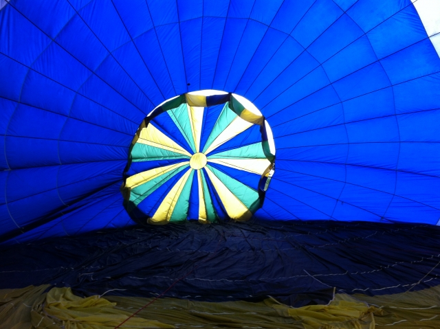 À l'intérieur du ballon 