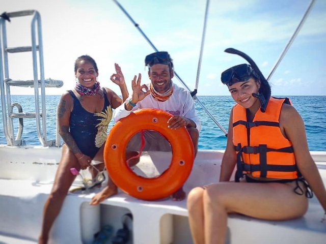 Pronto para snorkeling 