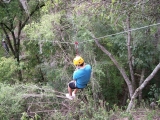 Zip line jump in the Barranca de Aguacatitla