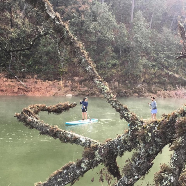 Explorando el lago 