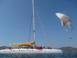 Katamaran-, Schnorchel- und Spinnakerfahrt in Ixtapa