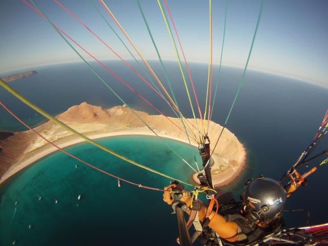  Paramotor no mar em cnacún 