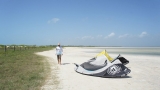 Privater Kiteboarding-Kurs 1 Stunde mit Jetski