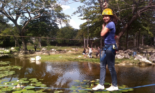  slacklining in cenotes