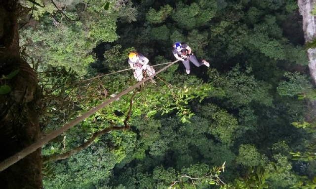  discesa in corda doppia nella huasteca 