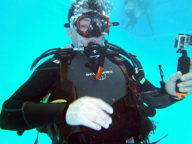  Diving in the pool 