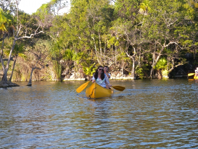  Kayaking on the river